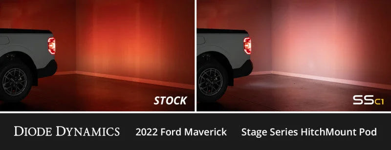 Diode Dynamics 2022+ Ford Maverick C1 Sport HitchMount LED Pod Reverse Kit - Additional View 8