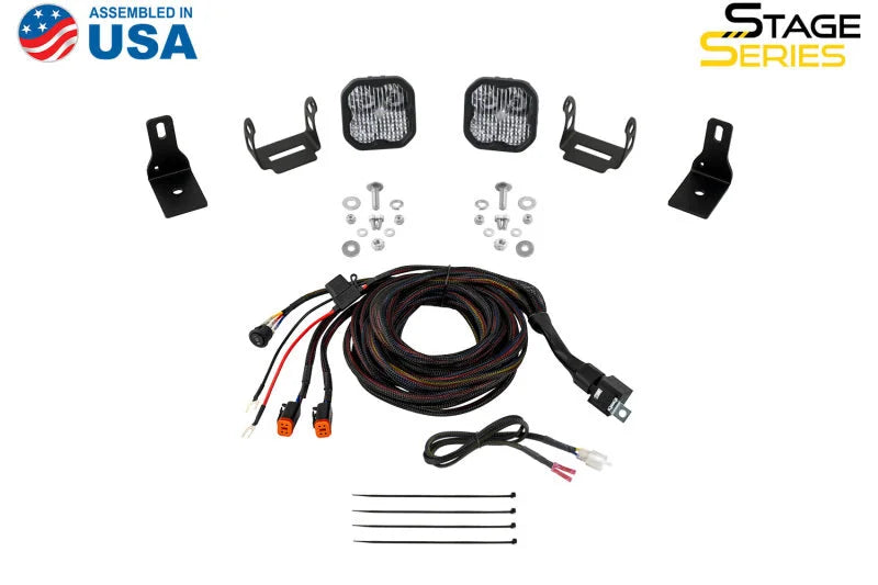 Diode Dynamics 2022+ Ford Maverick, C2 Sport Stage Series Ditch Light Kit White Combo - Additional View 7