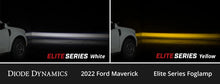 Load image into Gallery viewer, Diode Dynamics 2022+ Ford Maverick Elite Series Add-On LED Fog Light Kit Yellow - Side View