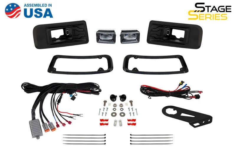Diode Dynamics 2022+ Ford Maverick Elite Series Add-On LED Fog Light Kit Yellow - Back View