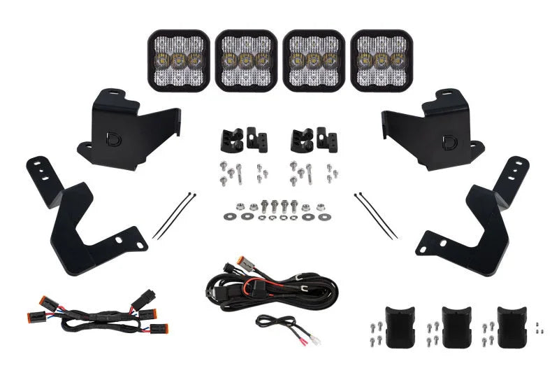 Diode Dynamics 2022 Toyota Tundra SS5 Grille CrossLink Lightbar Kit Sport - White Combo - Main Product View