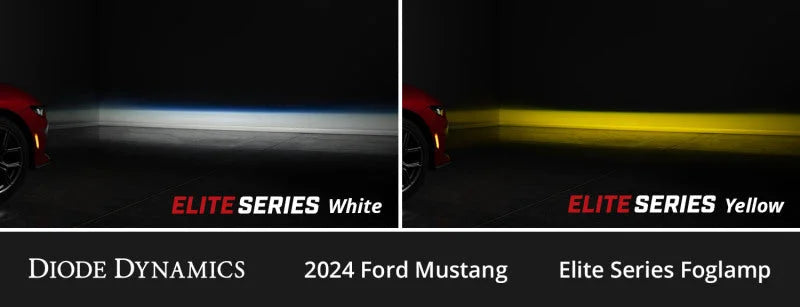 Diode Dynamics 2024 Ford Mustang GT Elite Series Add-On Fog Lamp Kit White - Back View