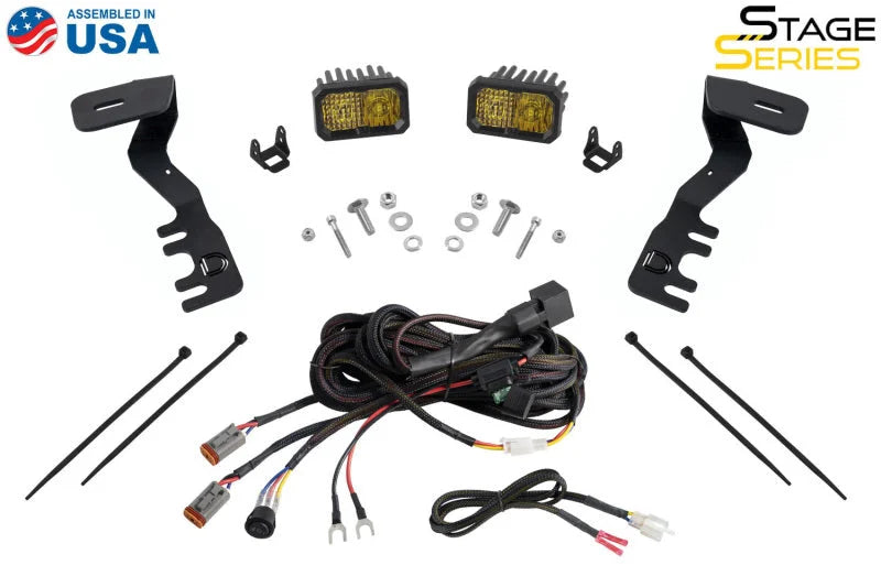 Diode Dynamics 2024+ Toyota Tacoma SS3 LED Ditch Light Kit- Pro Yellow Combo - Side View