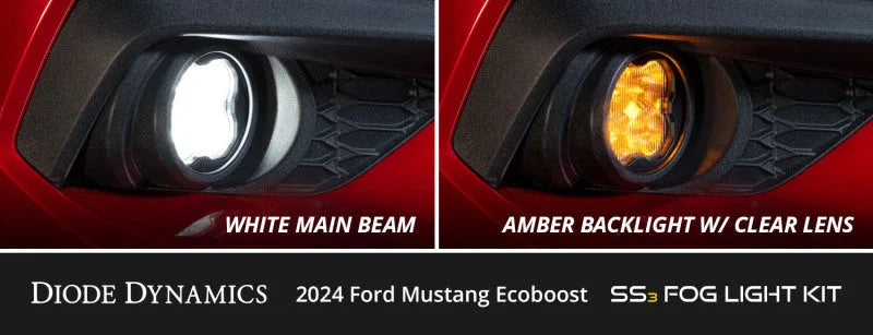 Diode Dynamics 2030 Ford Mustang GT SS3 Add-On Fog Lamp Kit White Max - Additional View 6