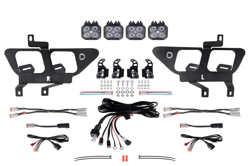 Diode Dynamics 21-22 Ford F-150 SS3 LED Fog Pocket Kit - White Max - Main Product View