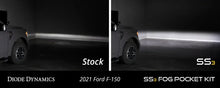 Load image into Gallery viewer, Diode Dynamics 21-22 Ford F-150 SS3 LED Fog Pocket Kit - Yellow Max - Installation View