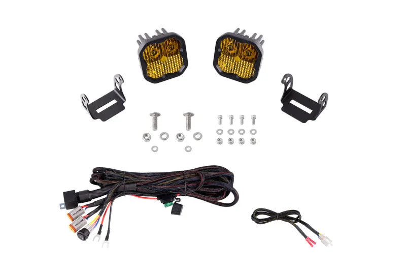 Diode Dynamics 21-22 Ford F-150 SSC2 Stage Series Backlit Ditch Light Kit - Sport Yellow Combo - Main Product View