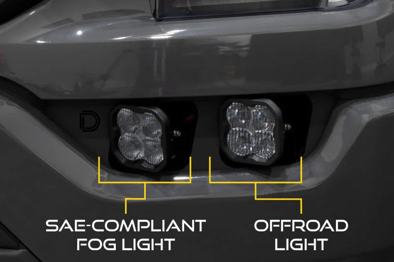 Diode Dynamics 21-22 Ford F-150 Stage Series Fog Pocket Mounting Brackets - Back View