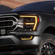 Load image into Gallery viewer, Diode Dynamics 21-23 Ford F-150 Elite Fog Lamps - Yellow - Side View