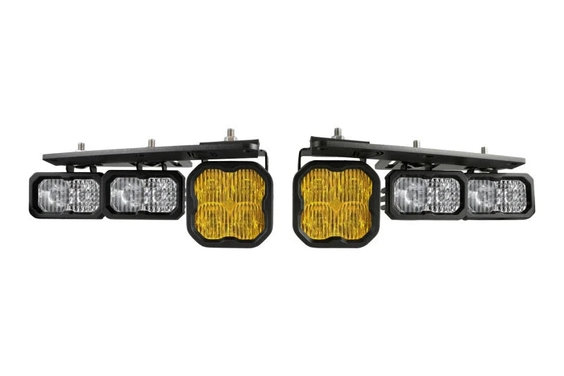 Diode Dynamics 21-Up Ford Bronco Stage Series Fog Pocket Kit - Yellow Sport - Main Product View
