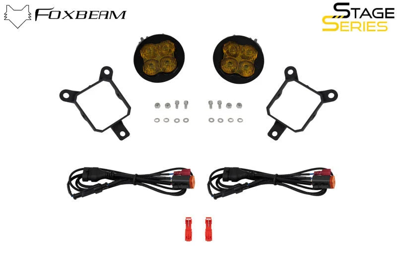 Diode Dynamics 22-24 Subaru Forester/Crosstrek SS3 Type Y Fog Light Bracket Kit - Back View