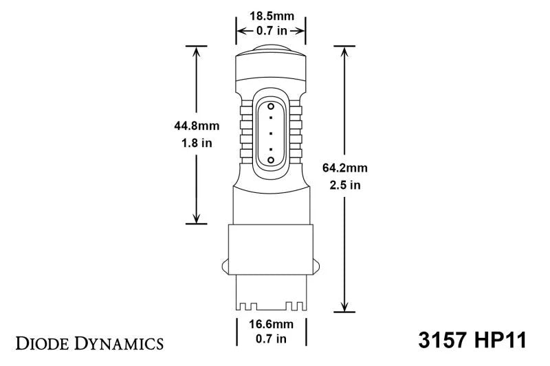 Diode Dynamics 3157 LED Bulb HP11 LED - Red (Single) - Installation View
