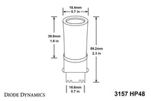 Load image into Gallery viewer, Diode Dynamics 3157 LED Bulb HP48 LED - Amber (Single) - Side View