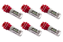 Load image into Gallery viewer, Diode Dynamics 3157 LED Bulb XP80 LED - Red Set of 6 - Main Product View