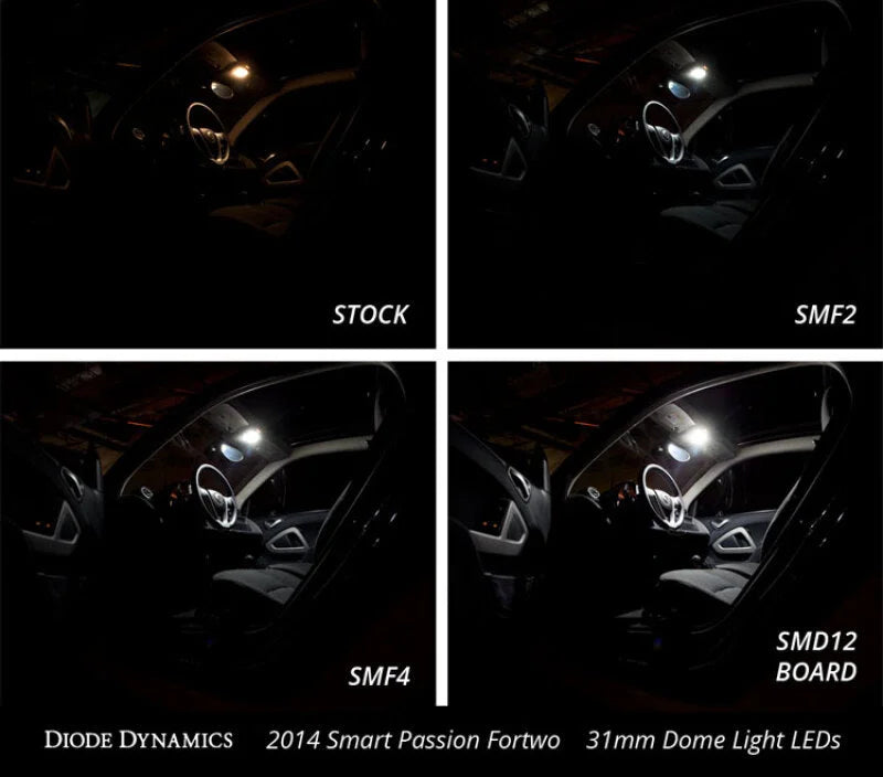 Diode Dynamics 36mm SMF2 LED Bulb - Cool - White (Single) - Side View