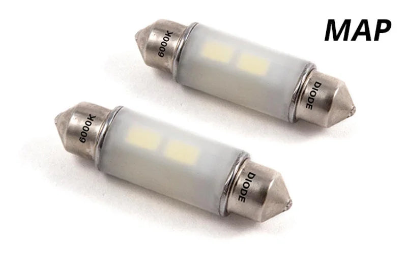 Diode Dynamics 39mm HP6 LED Bulb LED - Red (Pair) - Back View