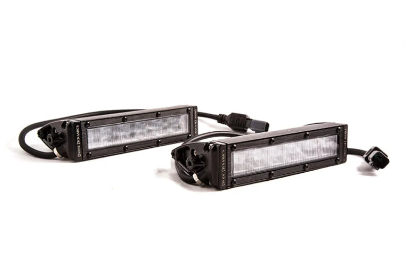 Diode Dynamics 6 In LED Light Bar Single Row Straight SS6 - White Wide Light Bar (Pair) - Main Product View