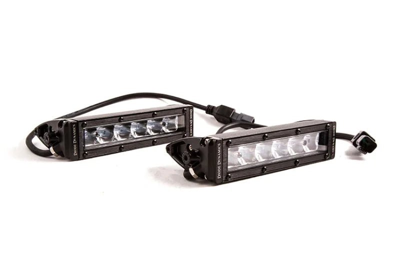 Diode Dynamics 6 In LED Light Bar Single Row Straight SS6 - White Driving Light Bar (Pair) - Main Product View