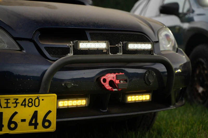Diode Dynamics 6 In LED Light Bar Single Row Straight SS6 - Amber Wide Light Bar (Single) - Back View