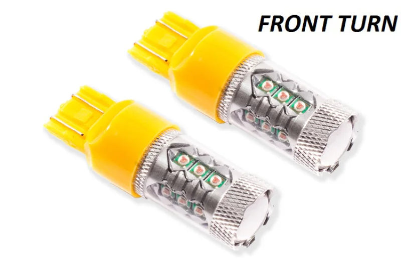 Diode Dynamics 7443 LED Bulb HP11 LED - Amber (Pair) - Side View