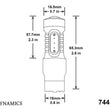 Load image into Gallery viewer, Diode Dynamics 7443 LED Bulb HP11 LED - Amber (Single) - Back View
