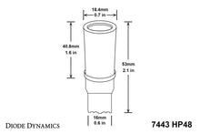 Load image into Gallery viewer, Diode Dynamics 7443 LED Bulb HP48 LED - Amber (Single) - Side View