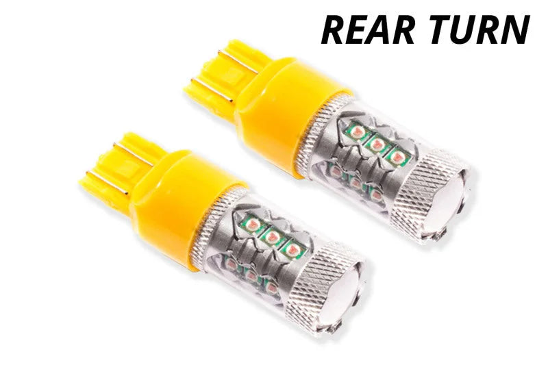 Diode Dynamics 7443 LED Bulb HP48 LED - Red (Pair) - Side View