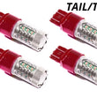 Load image into Gallery viewer, Diode Dynamics 7443 LED Bulb HP48 LED - Red Set of 4 - Side View