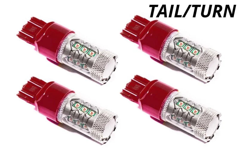 Diode Dynamics 7443 LED Bulb XP80 LED - Red Set of 4 - Side View