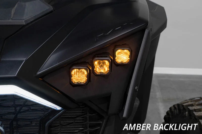Diode Dynamics C1 Headlamp Kit Sport - White ABL (Pair) fits 2020-Present Polaris RZR PRO XP - Side View