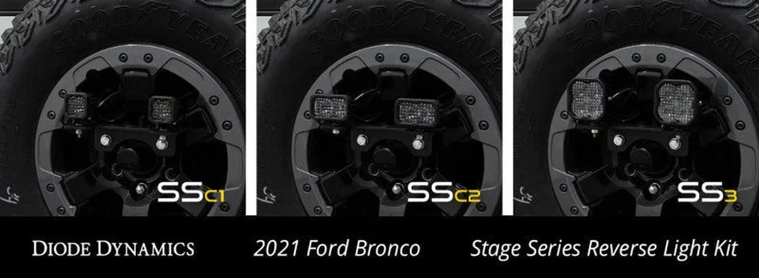 Diode Dynamics 21-22 Ford Bronco C1 Pro Stage Series Reverse Light Kit - Side View