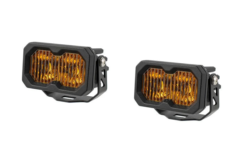 Diode Dynamics C2 2.0 Pro Yellow SAE Fog/Wide Standard ABL (pair) - Main Product View