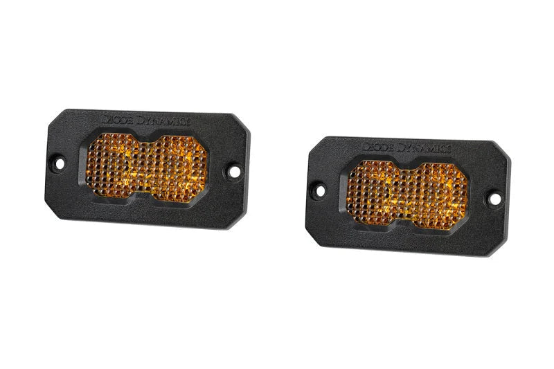 Diode Dynamics C2 2.0 Sport Yellow Flood Flush ABL (Pair) - Main Product View