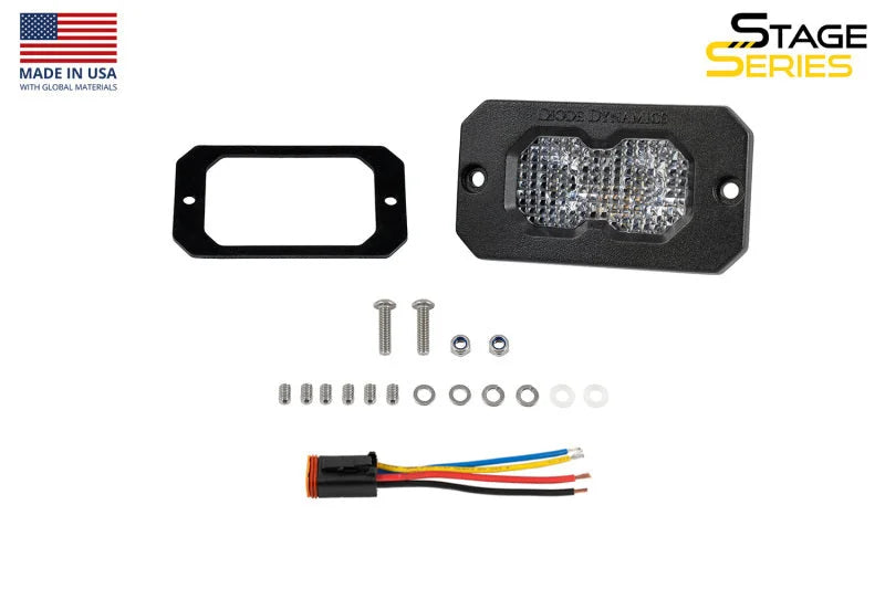 Diode Dynamics C2R White Flood Flush Mount LED Pod (Single) - Back View