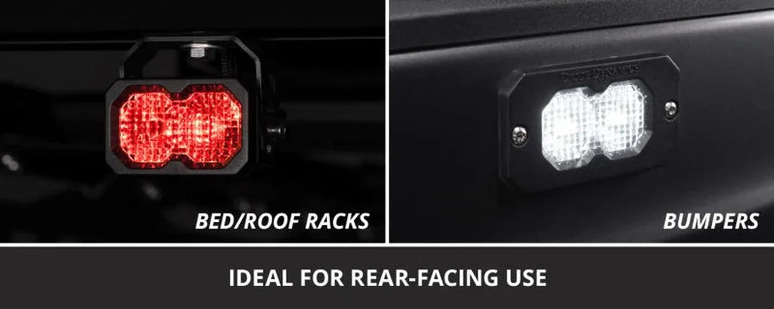 Diode Dynamics C2R White Flood Standard LED Pod (Pair) - Side View