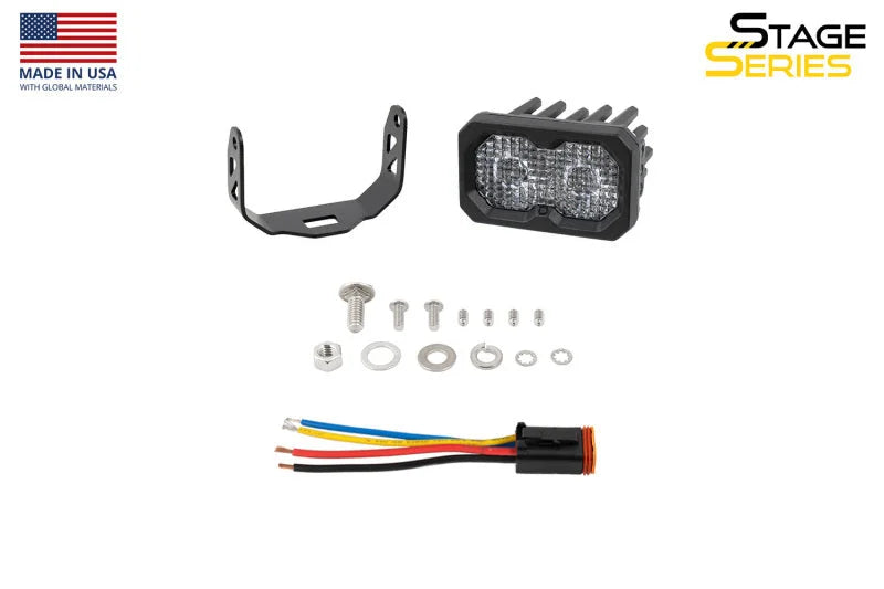 Diode Dynamics C2R White Flood Standard LED Pod (Single) - Side View