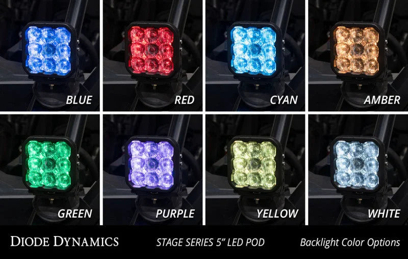 Diode Dynamics Can-Am Maverick X3 SS3 17-24 Stage Series Ditch Light Kit - Sport White Combo - Side View