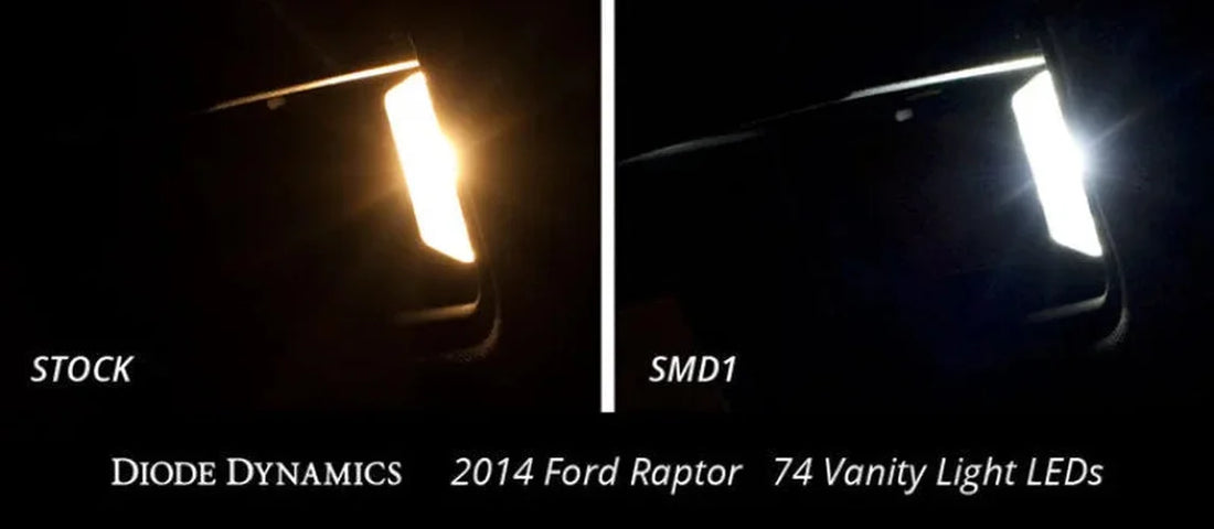 Diode Dynamics 74 SMD1 LED - Cool - White (Pair) fits 2010-2014 Ford F-150 - Installation View