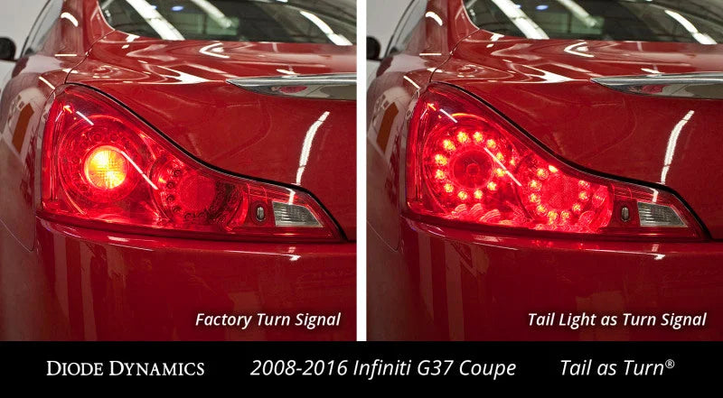 Diode Dynamics G35/G37 Coupe/Q60 USDM Tail as Turn Module for Infiniti (Pair) - Back View