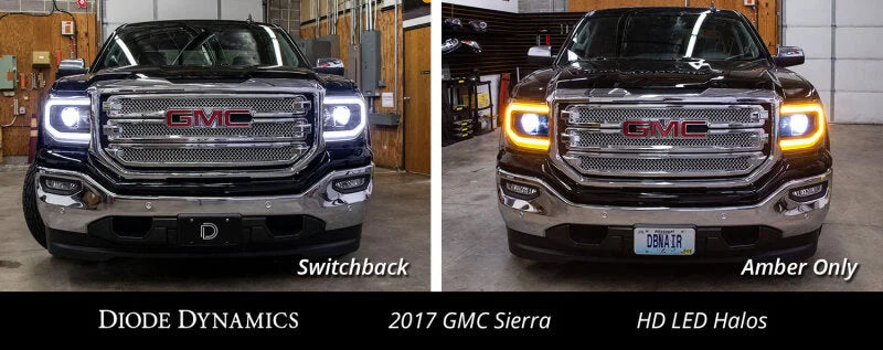 Diode Dynamics GMC Sierra LED Halos Switchback 16-18 Sierra 1500 - Side View