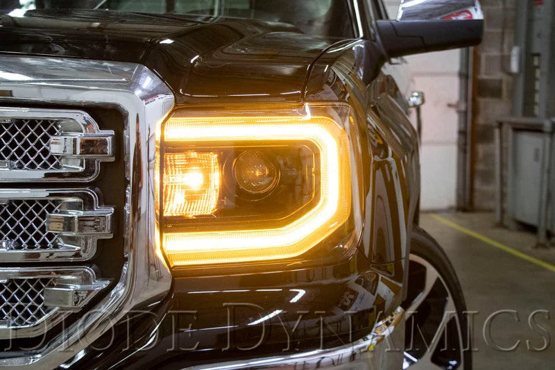 Diode Dynamics GMC Sierra LED Halos Switchback 16-18 Sierra 1500 - Installation View