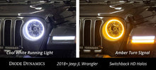 Load image into Gallery viewer, Diode Dynamics Halo Lights LED 50mm Switchback (Pair) - Back View