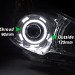 Load image into Gallery viewer, Diode Dynamics Halo Lights LED 90mm/120mm - Red Four - Side View