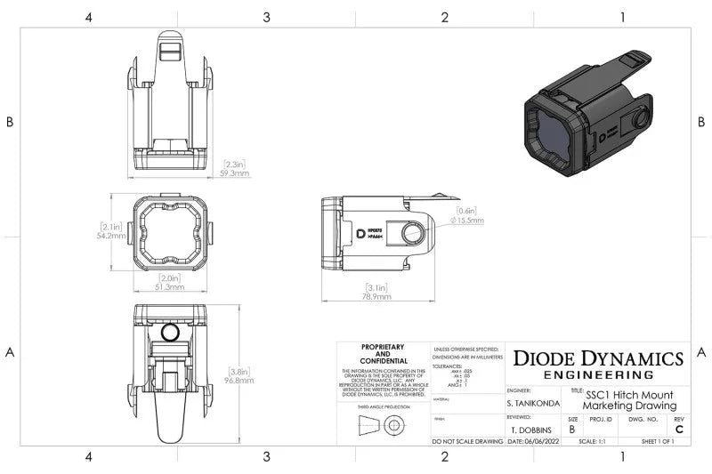 Diode Dynamics Hitch Mount LED Pod Reverse Kit C1R fits 2015-2020 Ford F-150 - Additional View 6