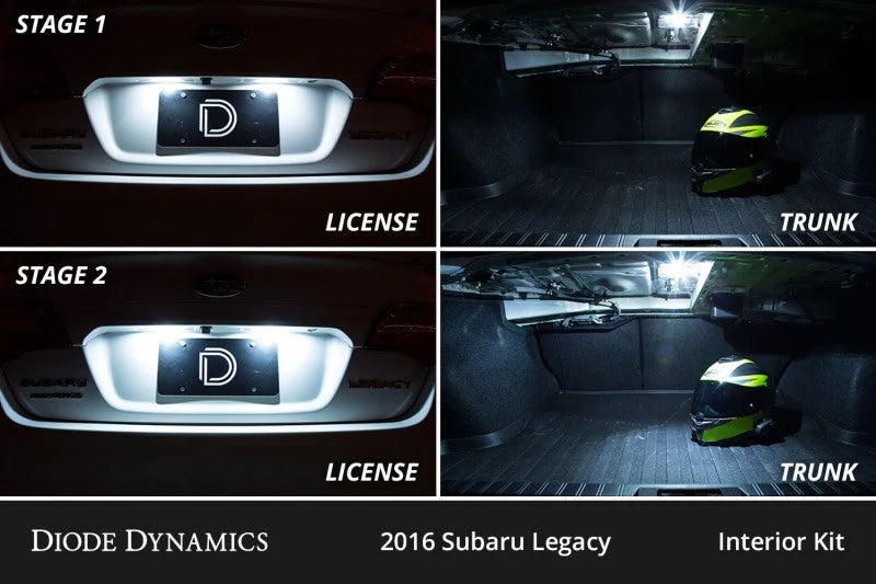 Diode Dynamics Interior LED Kit Cool White Stage 1 fits 2010-2014 Subaru Legacy - Side View