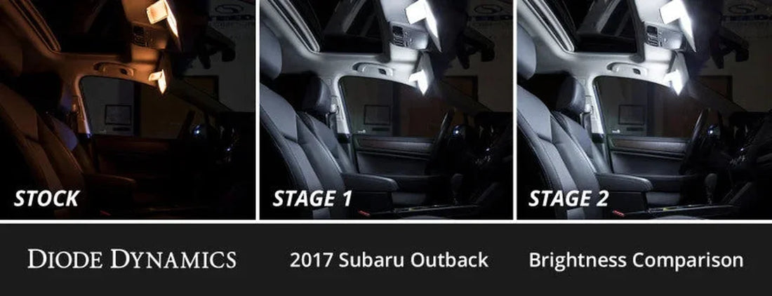 Diode Dynamics 15-19 Subaru Outback Interior LED Kit Cool White Stage 2 - Installation View