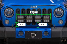 Load image into Gallery viewer, Diode Dynamics Jeep JK SS5 4-Pod CrossLink Grille Lightbar Kit Pro - White Combo - Side View