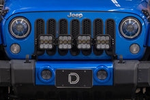 Load image into Gallery viewer, Diode Dynamics Jeep JK SS5 4-Pod CrossLink Grille Lightbar Kit Pro - White Combo - Installation View