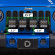 Load image into Gallery viewer, Diode Dynamics Jeep JK SS5 4-Pod CrossLink Grille Lightbar Kit Sport - Yellow Combo - Side View