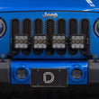 Load image into Gallery viewer, Diode Dynamics Jeep JK SS5 4-Pod CrossLink Grille Lightbar Kit Sport - Yellow Combo - Installation View